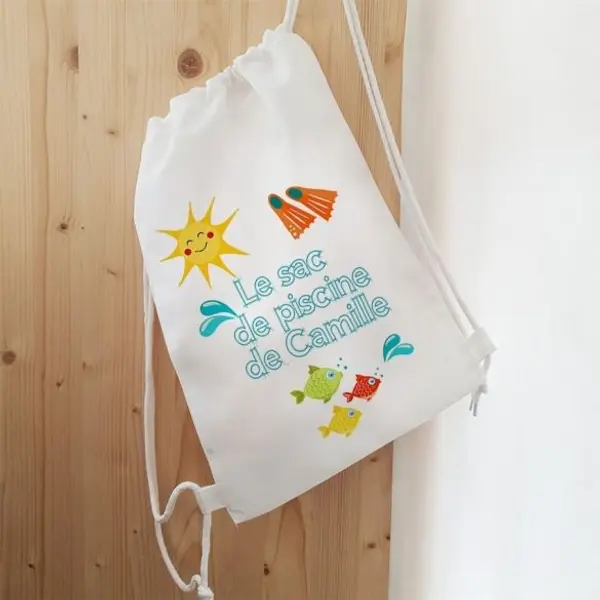 Sac de sport enfant personnalisable modèle Piscine