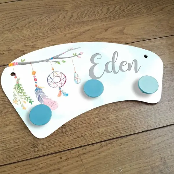 Porte manteaux chambre enfant personnalisé - Attrape rêves