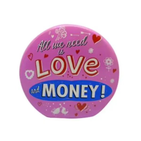 1 Tirelire Ronde "Love and Money"
