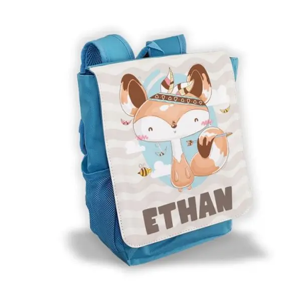 Sac à dos pour enfant personnalisé avec prénom modèle Renard indien