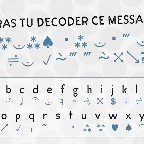 ***A IMPRIMER*** Carte demande parrain "Sauras tu décoder ce message ?"
