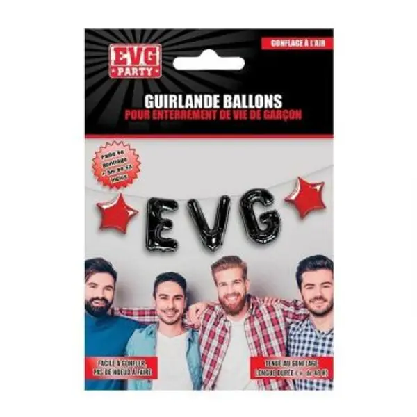 Guirlande ballons - Enterrement de vie de garçon (EVG)