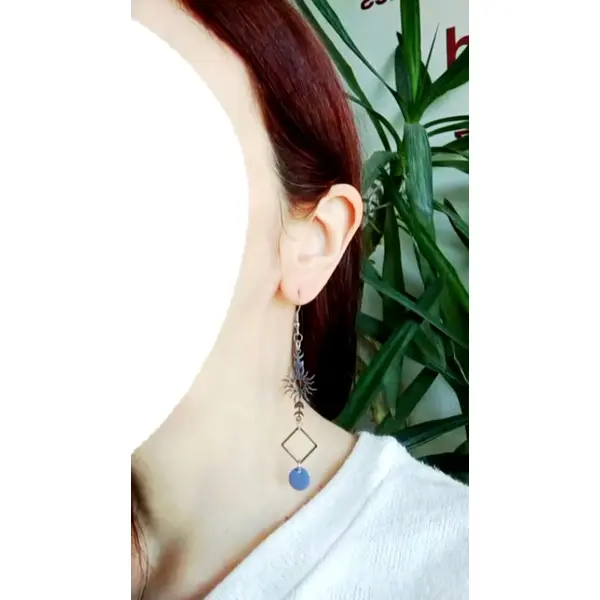 Boucles d'oreilles asymétriques en acier inoxydable