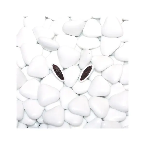 Dragées coeur chocolat blanc 1kg