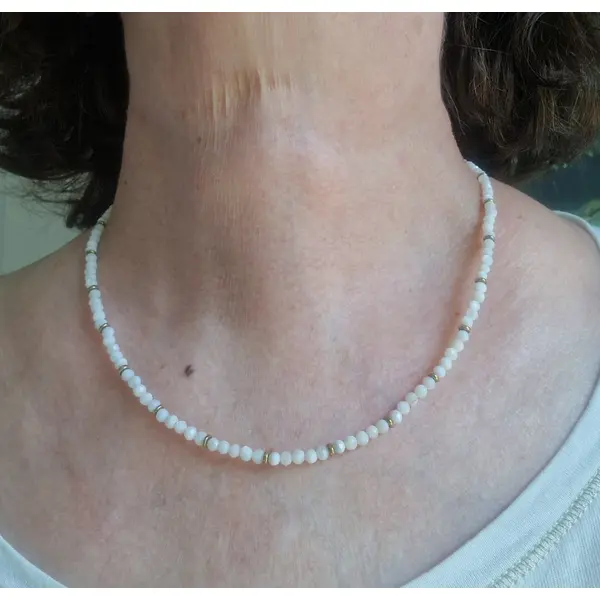 Collier perles nacre naturelles