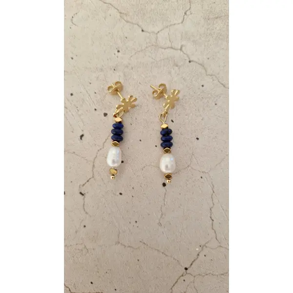 B.o lapis-lazuli & perles naturelles