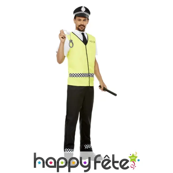 Costume de policier en vareuse pour homme