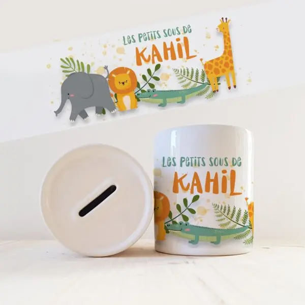 Tirelire personnalisée Jungle