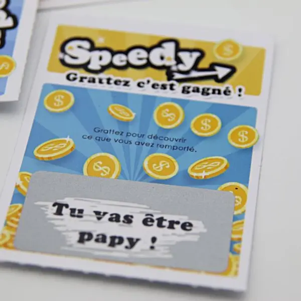 Ticket jeu à gratter "Speedy"|annonce grossesse
