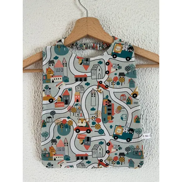 Bavoir de cantine /serviette de table maternelle / cou élastiqué