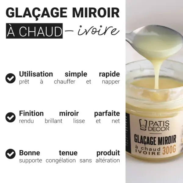 Glaçage miroir Ivoire 300 g