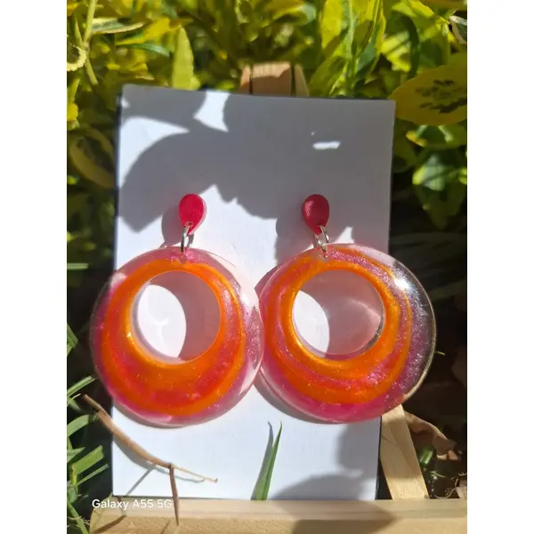 Sunset glow – boucles d’oreilles effet coucher de soleil