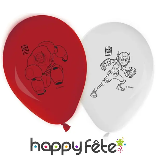 8 ballons big héro de 27cm