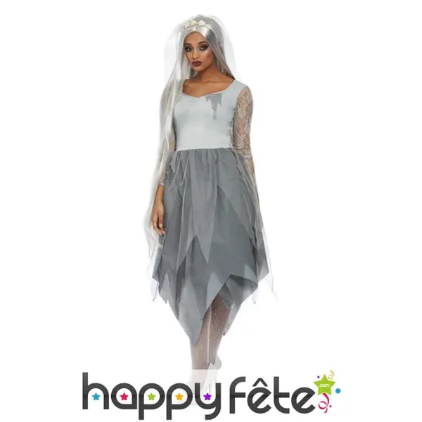 Robe grise de marié fantôme pour femme