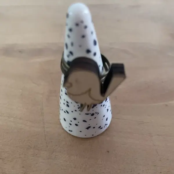 Bague réglable oiseau en bois