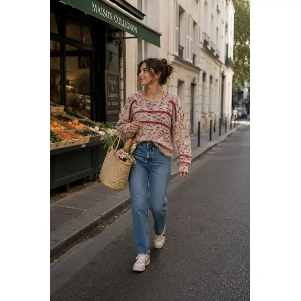Pull "rose tendre"