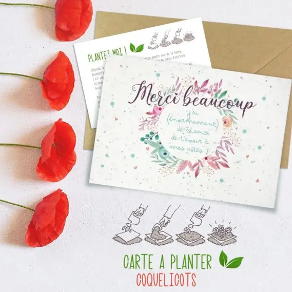 Carte à planter avec graines Maitre / maitresse /nounou /atsem...