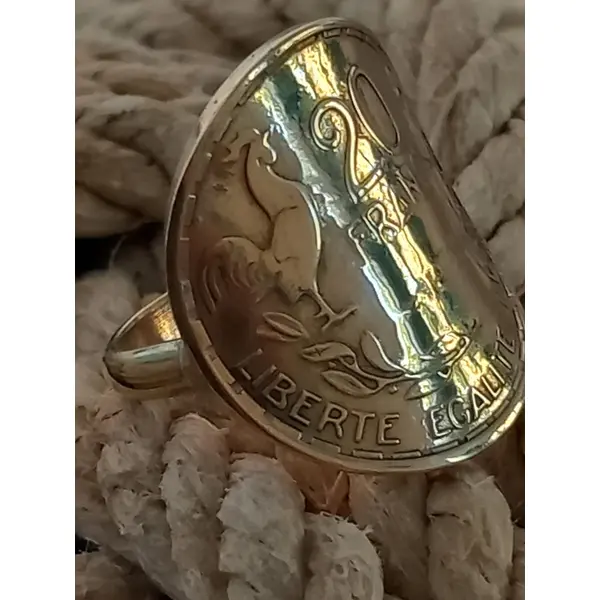 Bague pièce de monnaie 20 francs "guiraud"