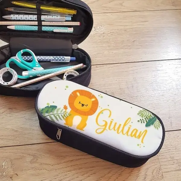 Trousse à crayons personnalisable modèle Lion