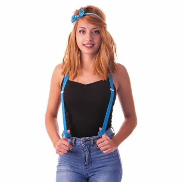 Bretelles Fluo - Bleu - Adulte
