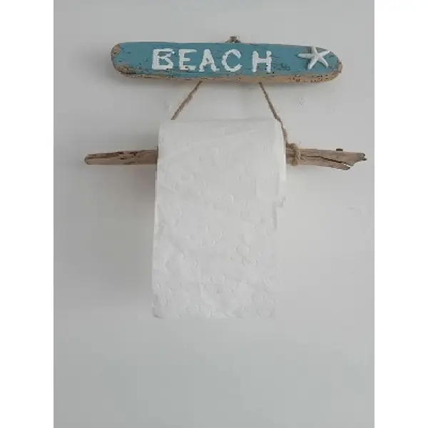 Porte papier toilette avec bois flotté " beach"