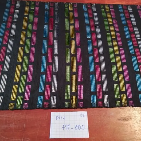 Pm1-005 - véritable bande de pagne manjak tissé coton/soie