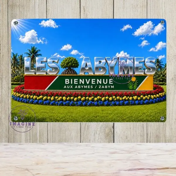 Tableau mural - sublimation - impression infusible ink - plaque aluminium - les abymes - guadeloupe - créole - bienvenue