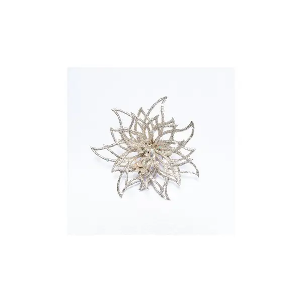 Fleur décorative champagne à clip