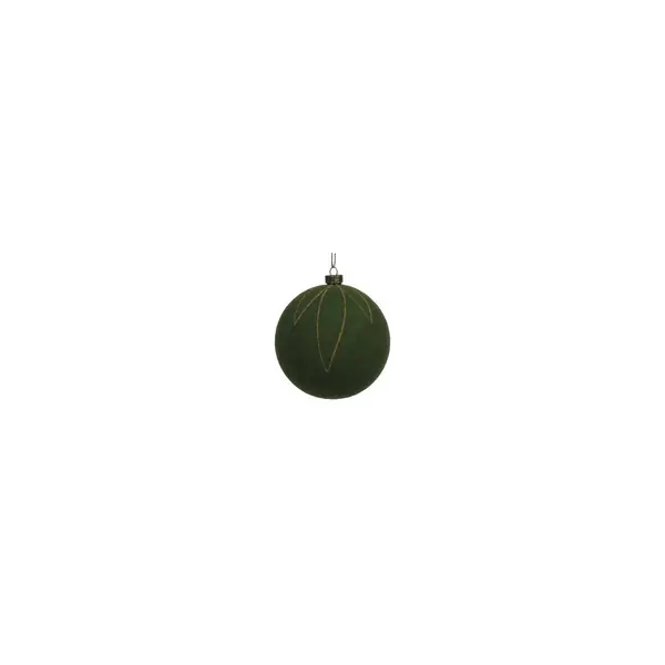 6 Boules de Noël en velours vert