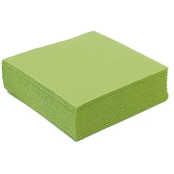 50 Petites Serviettes Microgaufrées - Vert Amande