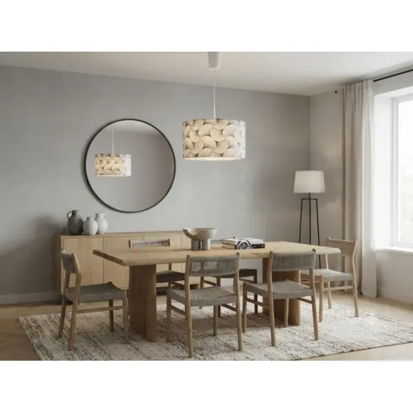 Abat-jour noir blanc géométrique graphique – design moderne, déco contemporaine, luminaire élégant
