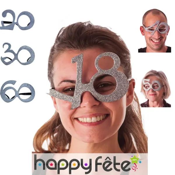 Lunettes âge argenté pailleté
