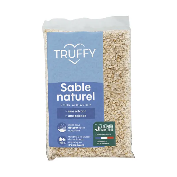 Sable naturel pour aquarium d'eau douce blanc - 1kg