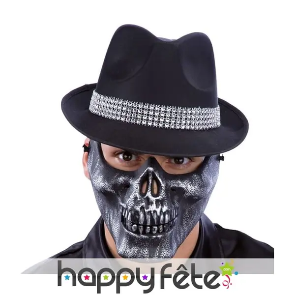 Demi-masque skull pour adulte