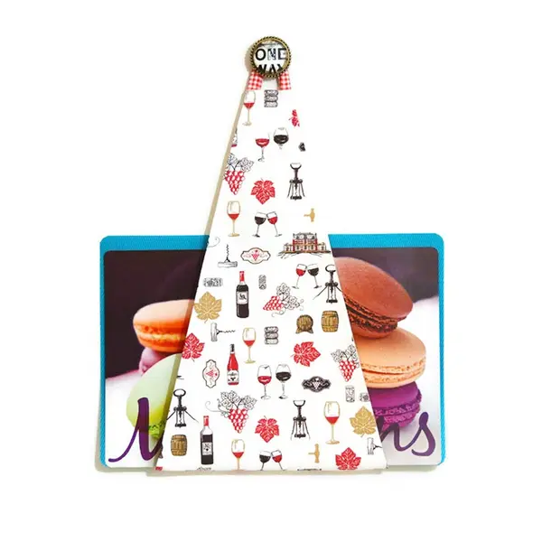 Range plateau mural cuisine pour plateau rectangulaire, motifs sur le thème du vin.
