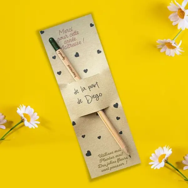 Crayon à planter avec emballage personnalisé