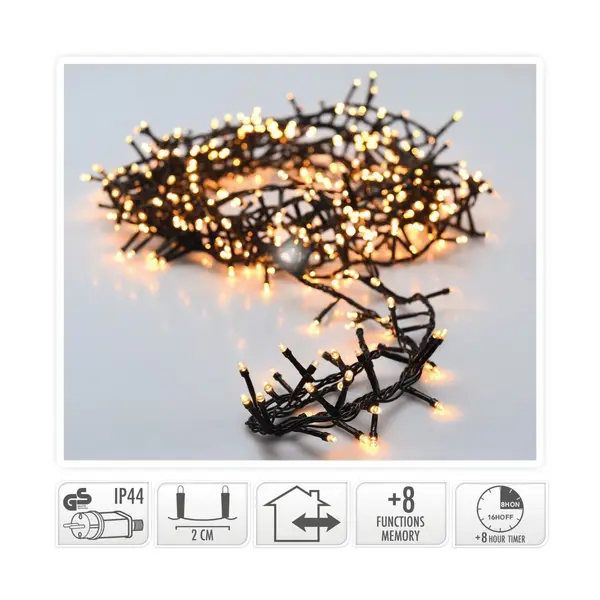 Guirlande 1800 led blanc chaud
