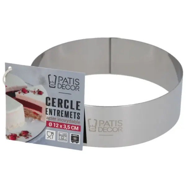 Cercle à entremets inox H 3,5 cm Ø 10 cm