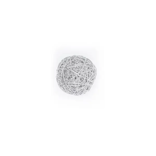 Boule en fil métallique argenté