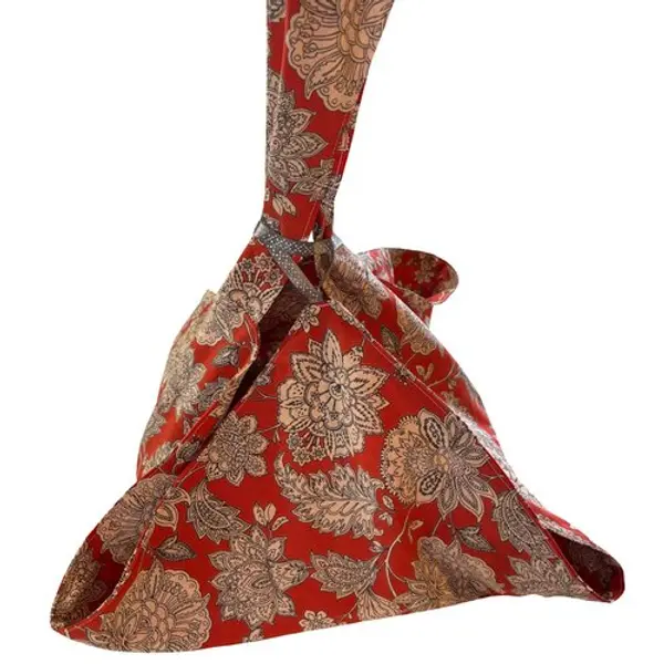 Sac à tartes rouge motif floral