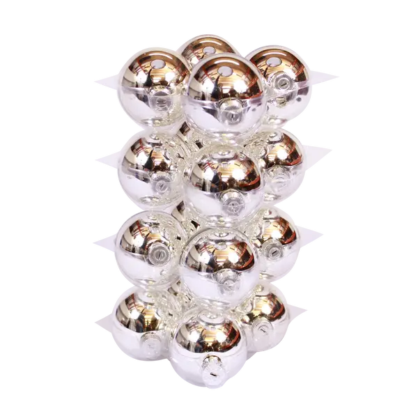 Boules de Noël classiques argent