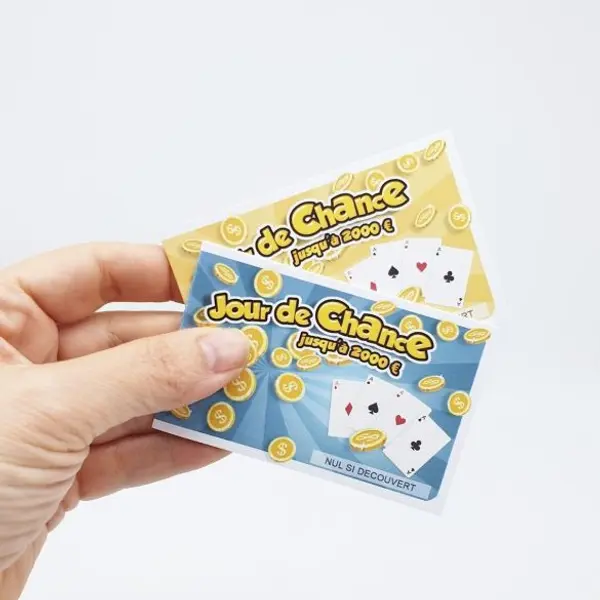 Mini ticket jeu à gratter inscriptible Jour de chance