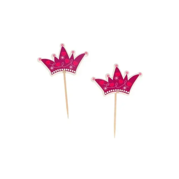 Cupcake Toppers Couronnes de princesses (x 12)