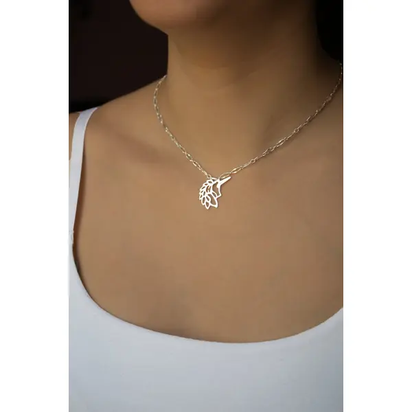 Collier "lunaria" code : destock50 argent 925 43 cm bijoux femme assembler mains (a267)