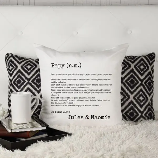 Coussin personnalisable pour Papy