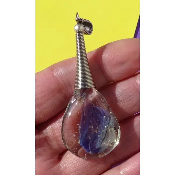 Pendentif perle d'art, lampwork,murano, verre filé cl.1149