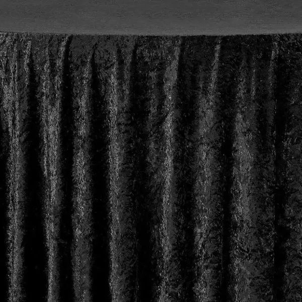 Nappe Velours noire ronde 300cm