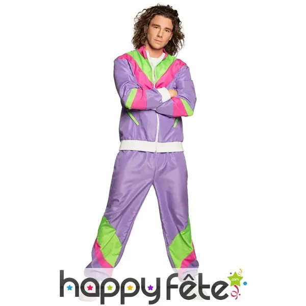 Jogging violet années 80 pour homme