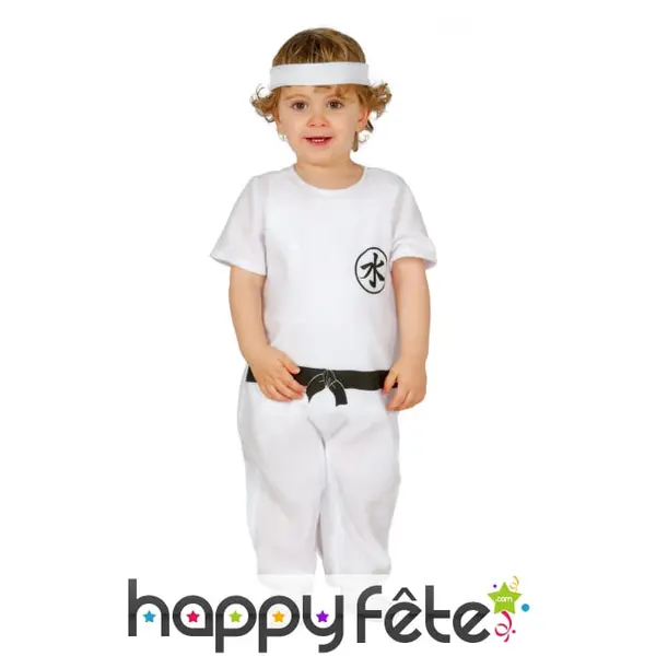 Costume kimono ceinture noire pour bébé