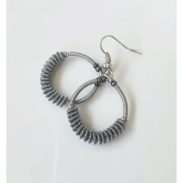 Boucles d'oreilles créoles plaquées argent